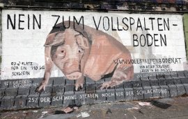 Schweine-Graffiti am Wiener Donaukanal