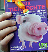 Kundgebung zum Thema Schweinehaltung in Österreich