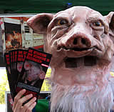 Kundgebung für eine Verbesserung der Schweinehaltung in Österreich