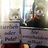 Stiller VGT-Protest bei Pelzmodenschau
