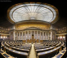 Historischer Sitzungssaal im Wiener Parlament