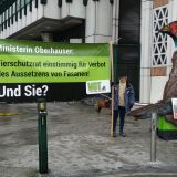 Forderung Verbot des Aussetzens von Zuchtfasanen: VGT demonstriert täglich