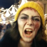 10 Pelz-Zombies  in der Wiener Innenstadt zeigen den Horror hinter Pelz