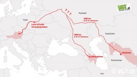 Route Österreich - Zentralasien