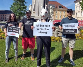 Protestkundgebung gegen Tierversuche in Kärnten