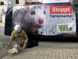 Protestkundgebung gegen Tierversuche in Niederösterreich