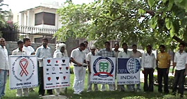 Protest at Austrian embassy in India