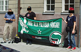Protest at Austrian embassy in Stockholm, Sweden