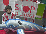 Protest vor japanischer Botschaft gegen Delfinjagd