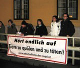 Demo gegen die Jagd in Wien