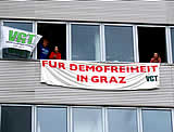 VGT besetzt bereits seit 3 Stunden 2 Büros des Strassenamts in Graz