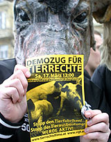 Demozug für Tierrechte in Wien