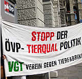 VGT konfrontiert die ÖVP im Wahlkampf mit Tierschutz-Sünden