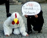 Einladung zur VGT Protestaktion "Tiere" appellieren: "Wann kommt Tierschutz in die Verfassung?"