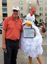 Kampagnen-Huhn erreicht Österreich am 19. Tag der Marathon-Europa-Tour