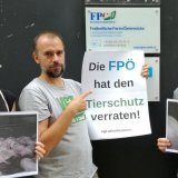 Heute gleichzeitig: Tierschutzdemos vor FPÖ-Zentralen in NÖ, OÖ, Stmk und Salzburg