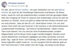 Posting von Christian Gantner