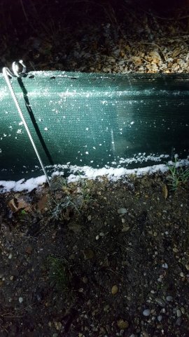 Schnee am Zaun