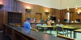 Angeklagter im Gerichtssal