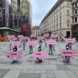 Im Jahr 2021 gab es 558 Aktionen in ganz Österreich gegen den Schweine Vollspaltenboden
