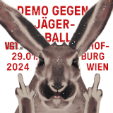 40. Anti-Jägerball-Demo vor der Hofburg in Wien