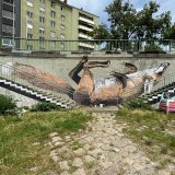 Riesengraffiti „Fuchs in der Falle“ am Wr. Donaukanal: Volksbegehren Bundes-Jagdgesetz