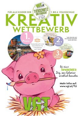 Plakat für Tierschutz-Kreativwettbewerb