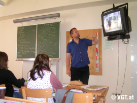Auch VGT-Obmann Martin Balluch unterrichtet an Schulen.